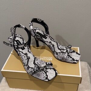 Michael Kors Monochrome Snake Print Heels